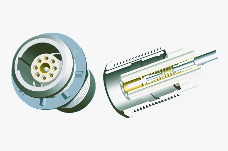 Photoelectric hybrid connector push pull lockling type