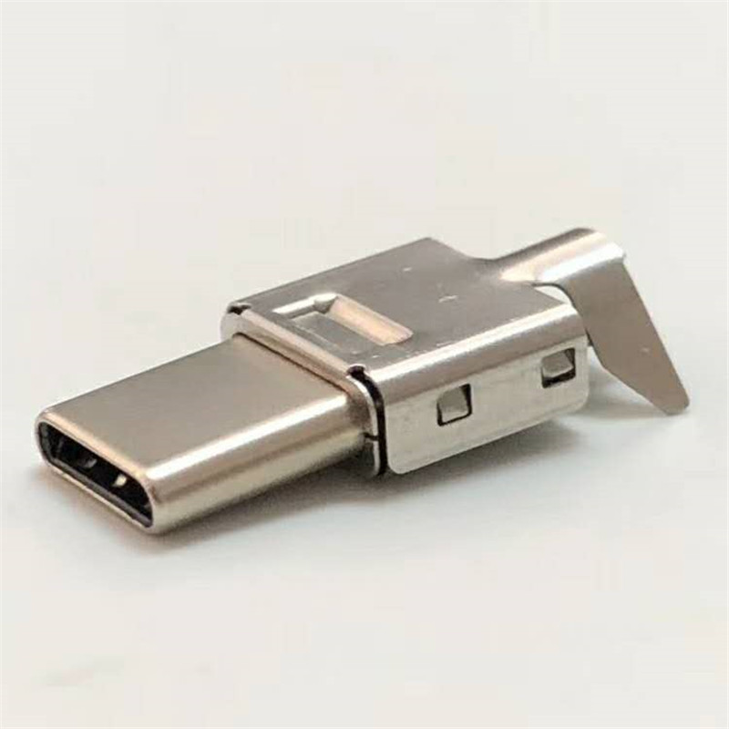 USB Type-C男性充电连接器关联认证连接器，带3个壳牌