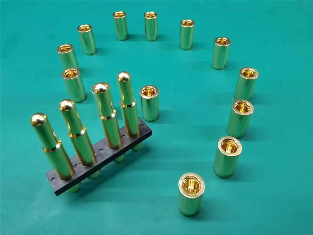连接器金属镀金女销30A 40A 50A冠状弹簧终端