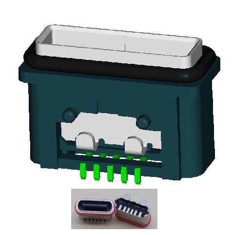 Usb母微2.0 3.0连接器