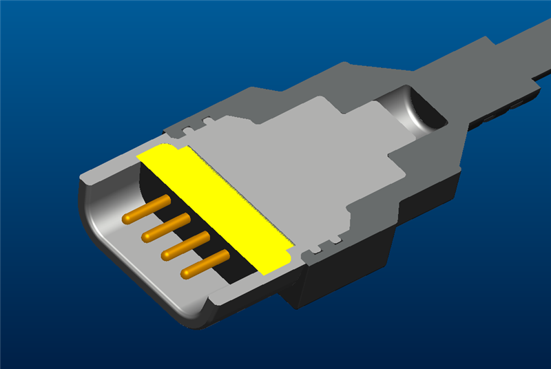 工业矩形连接器VGA DB 9PIN全塑型迷你款