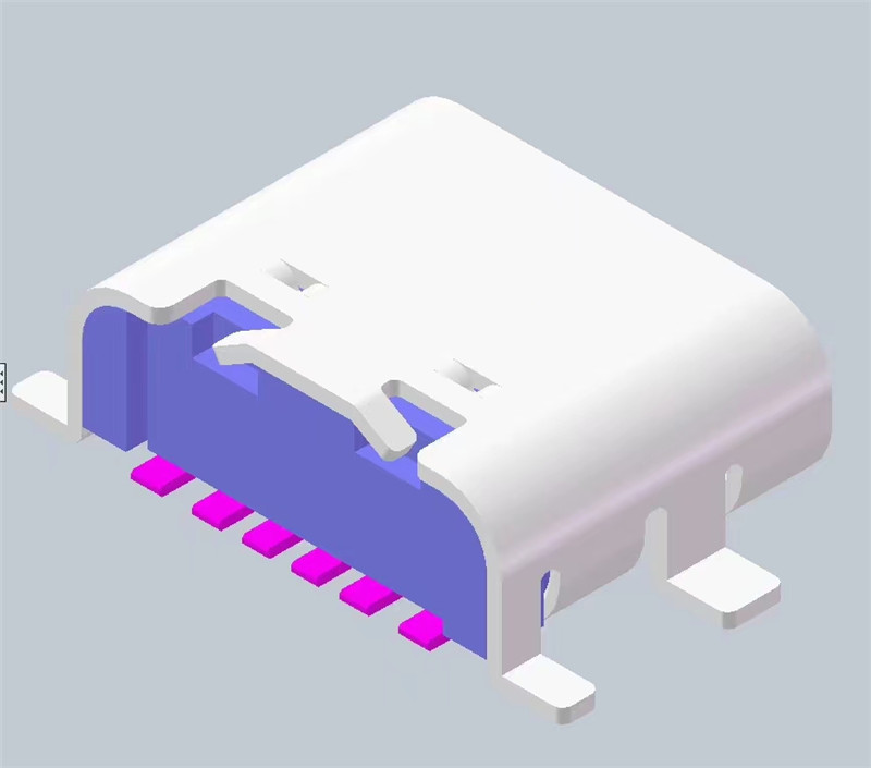 USB C连接器USB4母座100W充电连接器连接器
