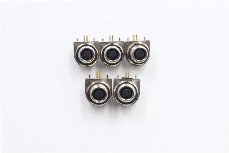 m5连接器板端4pin-90度插板防水ip68