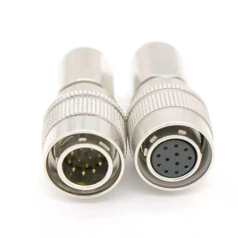 推拉自锁12 p广赖连接器小型信号连接器