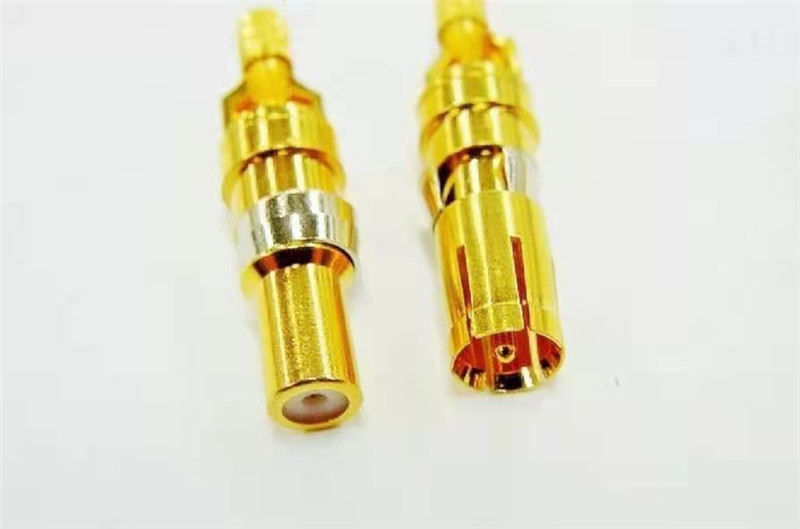rf弯头微波连接器电镀金30u 