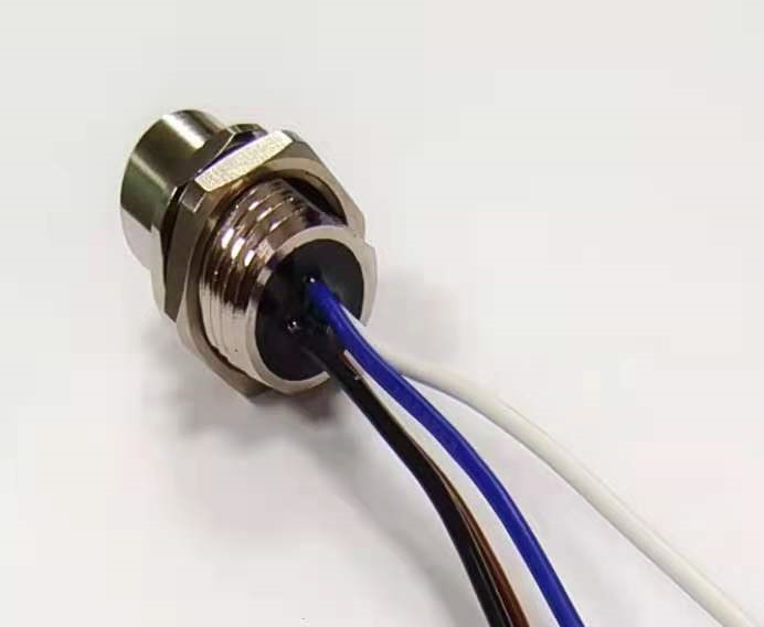 M12工业器械4pin板端板端器