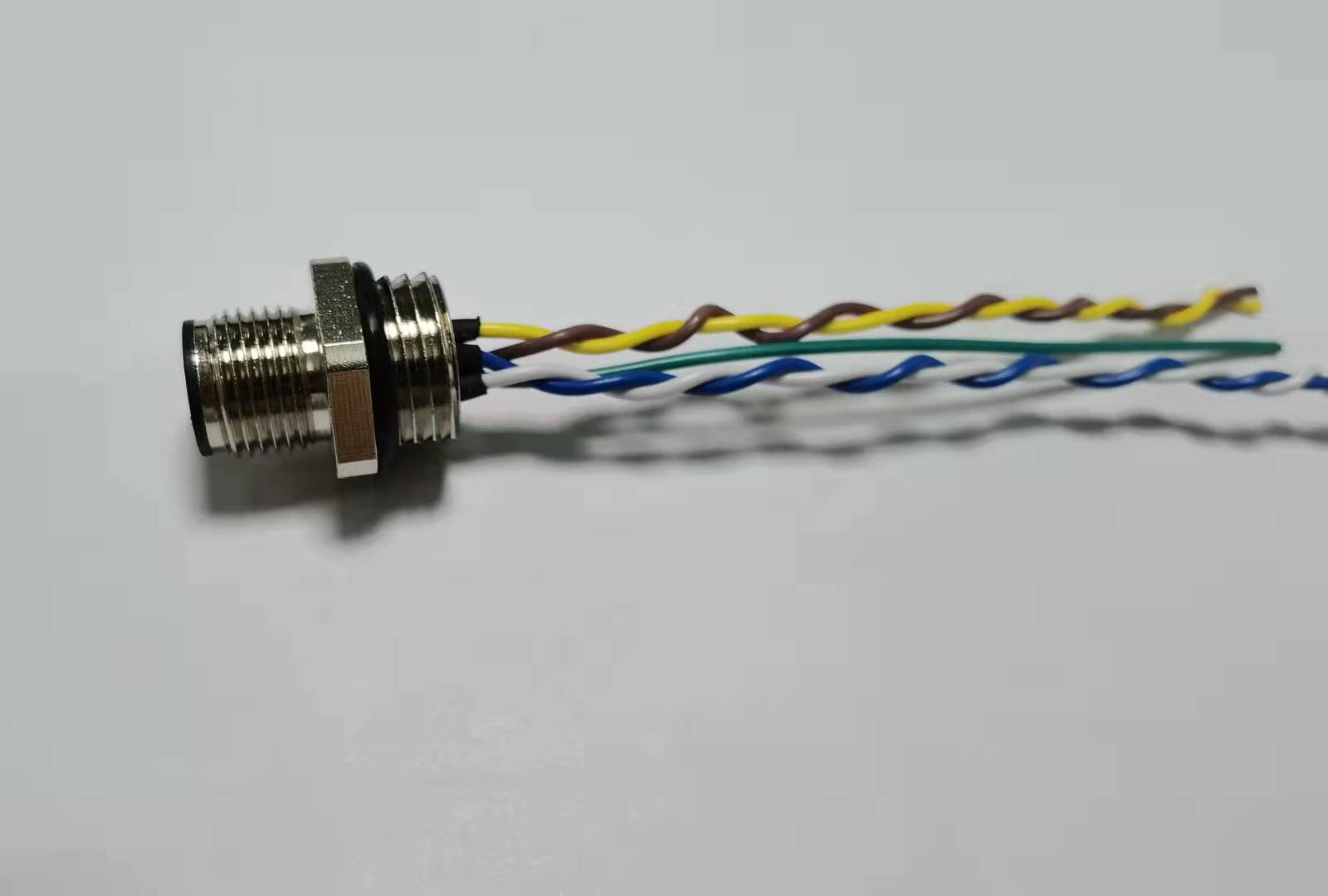 Canbus总线M12设备连接器双绞信号防水连接器带防水帽